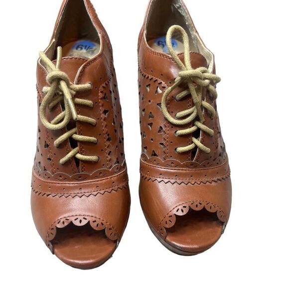 Guess Fairleigh lace up open toe heels size 6.5 - Picture 3 of 6